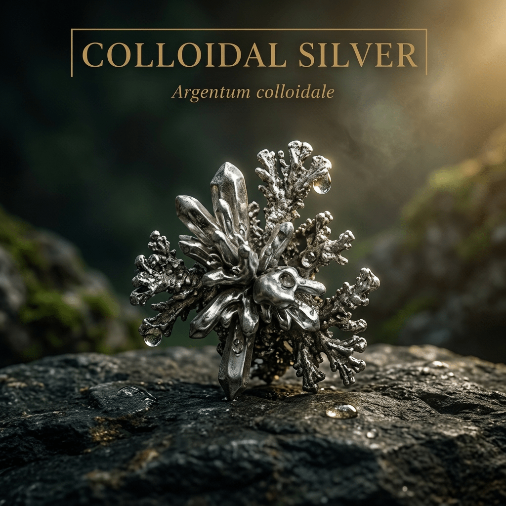 Colloidal silver editorial artwork