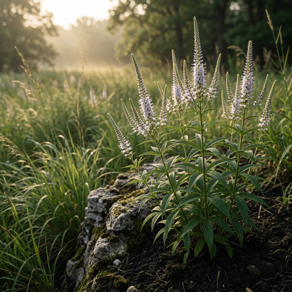 Culver’s root growing at a prairie edge