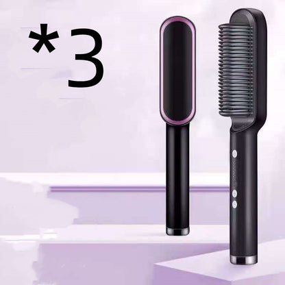 2-in-1 Hair Straightener & Hot Comb with Negative Ion Technology