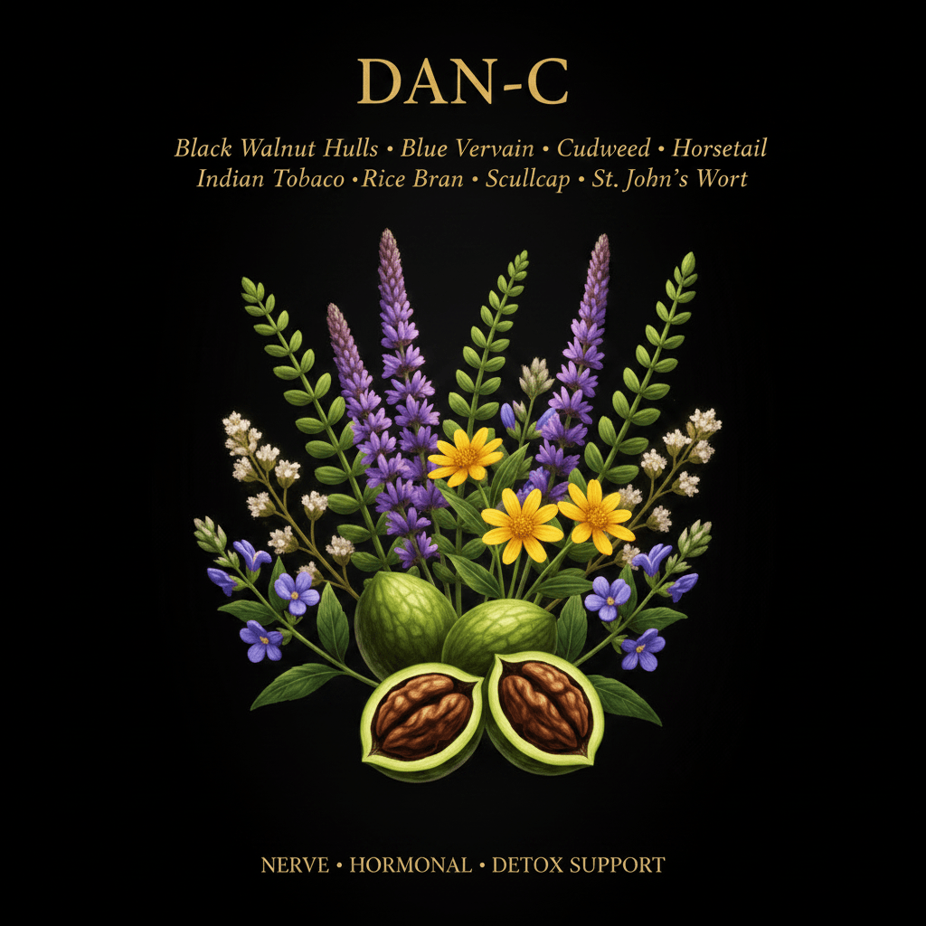 DAN - C (Reformulated) – Nerve, Hormonal & Detox Support | 9 - Herb Blend, Tincture, Futures ETC