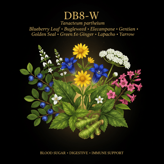 DB8 - W – Blood Sugar, Digestive & Immune Support | 8 - Herb Blend, Tincture, Futures ETC