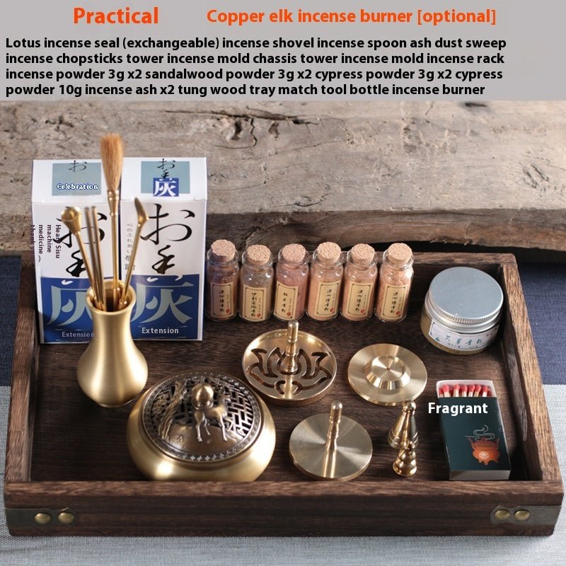 Kit d'encensoir en cuivre – Kit d'outils d'aromathérapie et de méditation