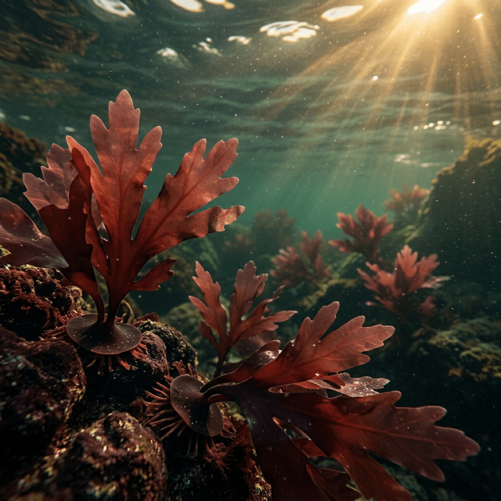 Dulse beneath shallow Atlantic shoreline water