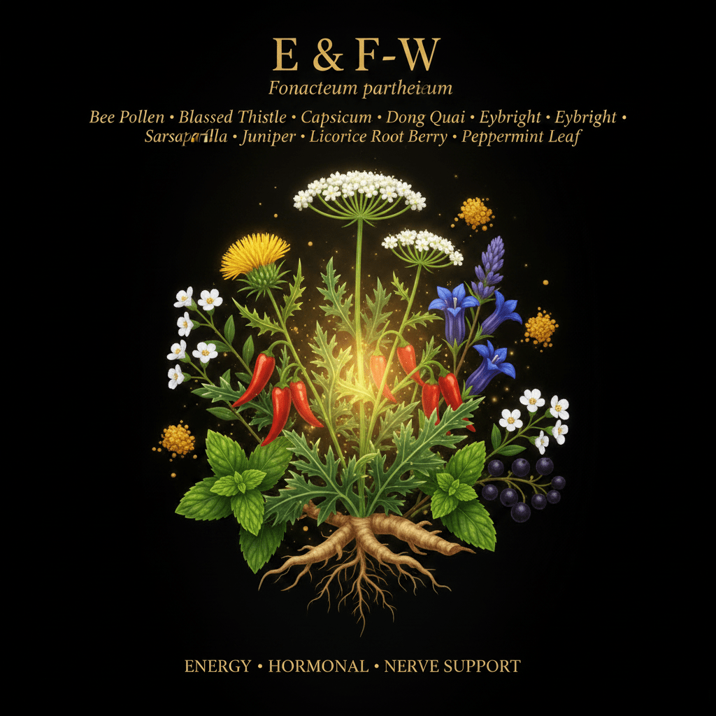 E & F - W – Energy, Hormonal & Nerve Support | 10 - Herb Blend, Tincture, Futures ETC