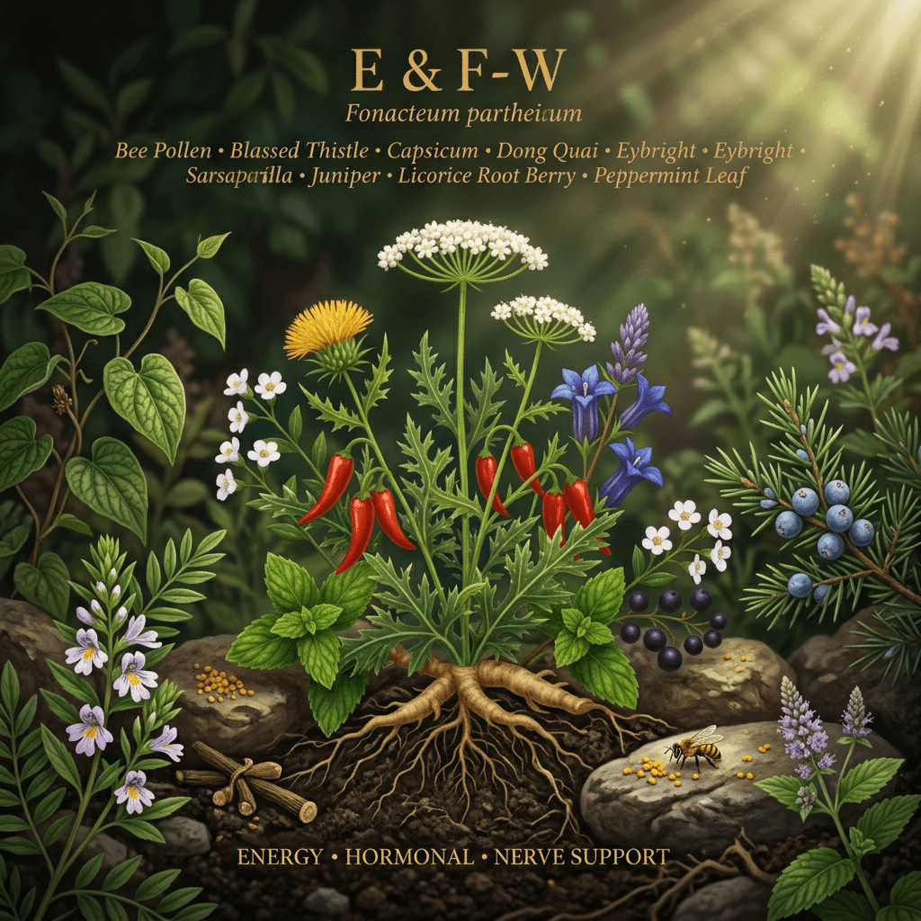 E & F-W editorial image in golden botanical light