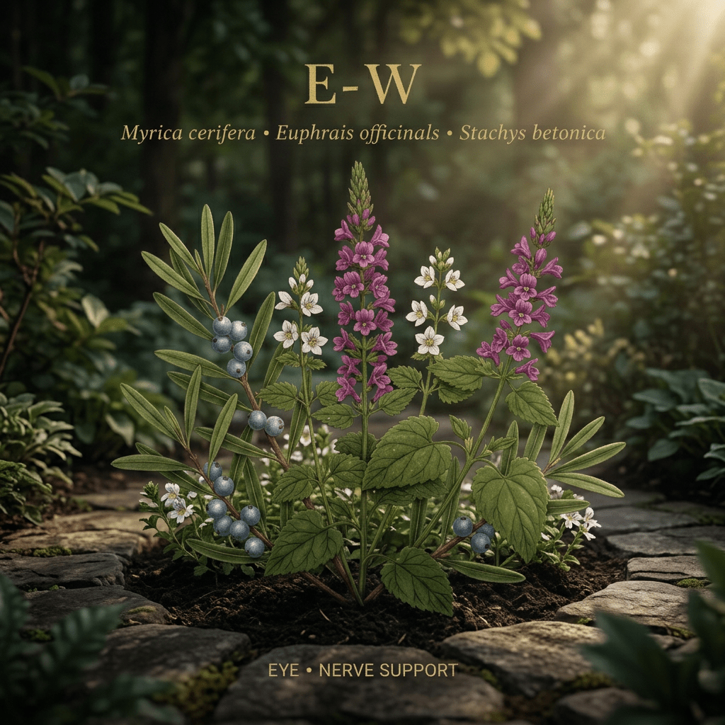 E-W editorial image in golden botanical light