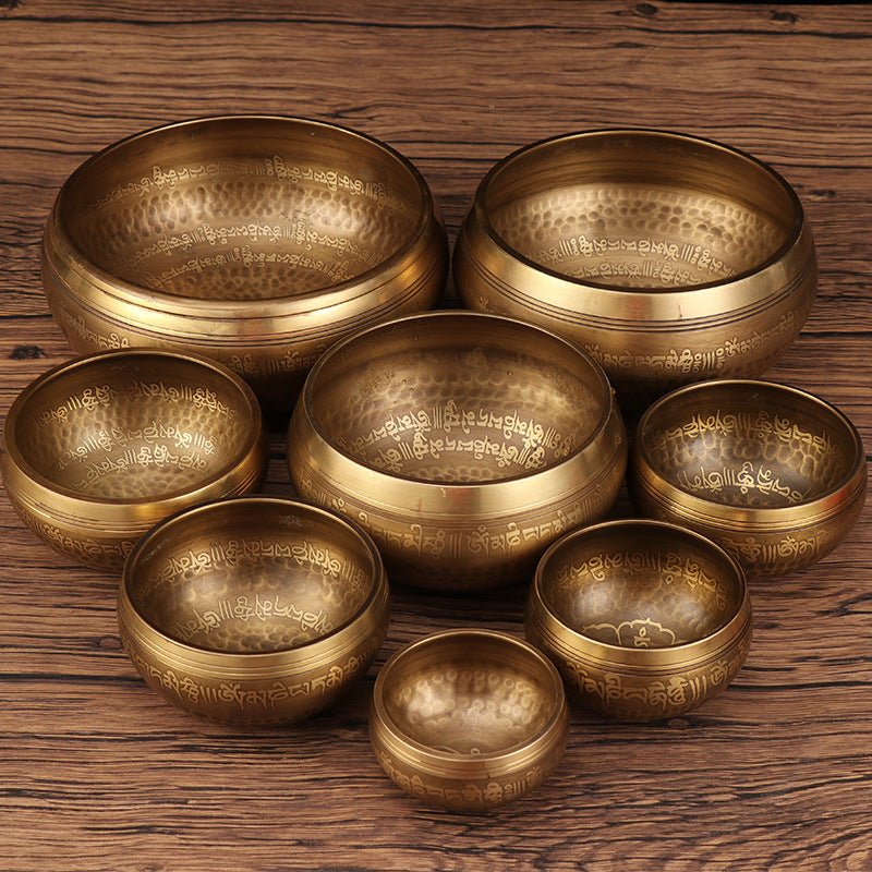 Tibetan Nepal Singing Bowls Set for Vibration Therapy