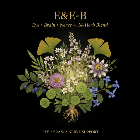 E&E-B (Reformulated) – Eye, Brain & Nerve Support | 14-Herb Blend, Tincture, Futures ETC