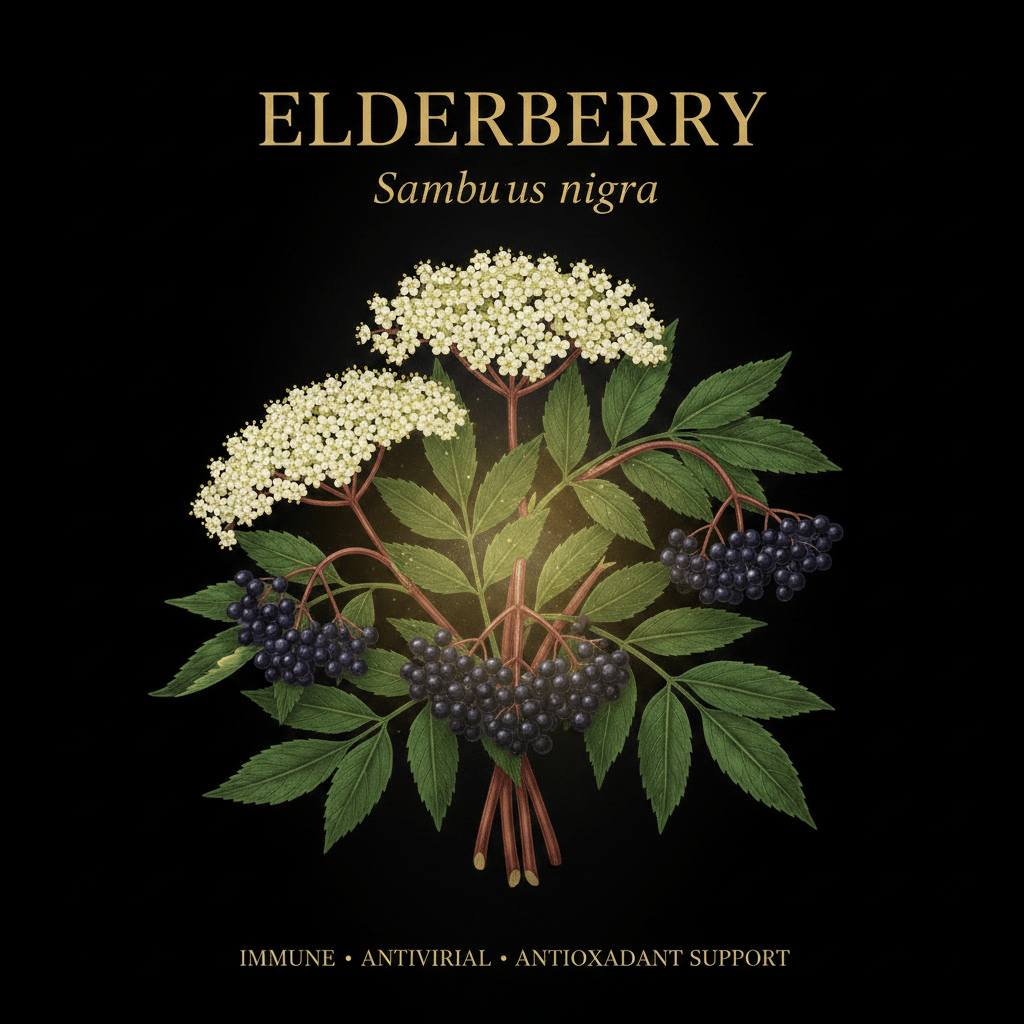 Elderberry (Sambucus nigra) – Immune, Antiviral & Respiratory Support, Tincture, Futures ETC