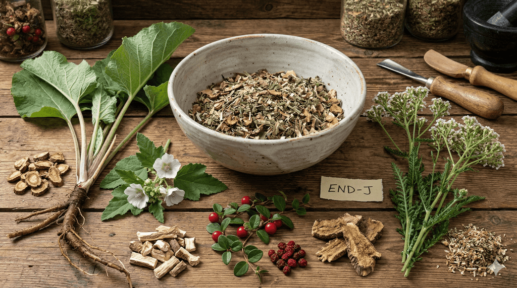 END - J (Burdock, Marshmallow, Partridge Berry, Turkey Rhubarb, Yarrow), Tincture, Futures ETC