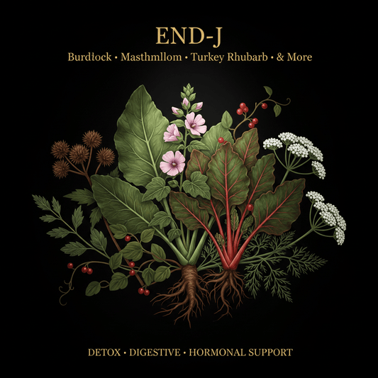 END - J – Detox, Digestive & Hormonal Support | Burdock, Marshmallow & More, Tincture, Futures ETC