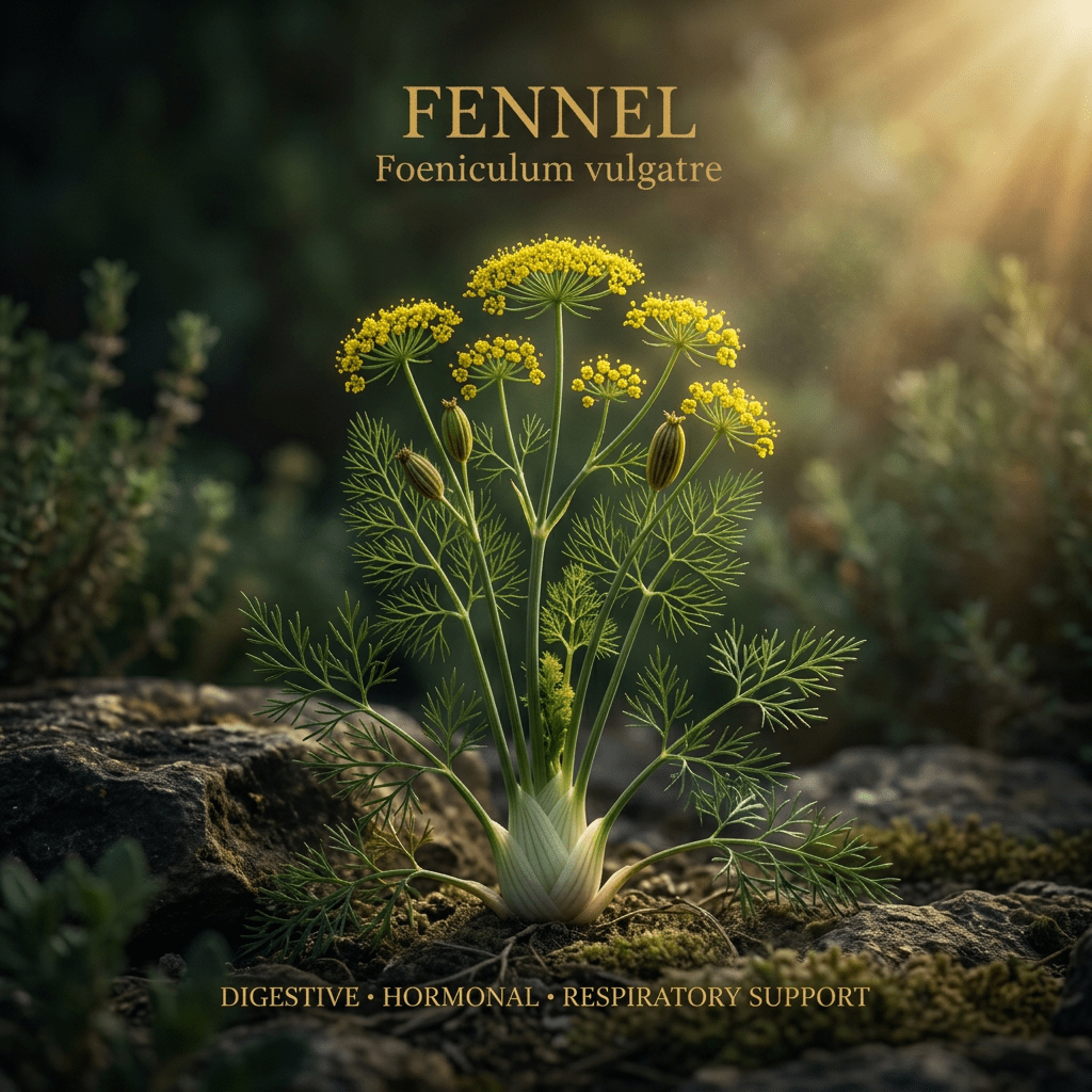 Fennel editorial image in golden botanical light