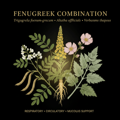 Fenugreek Combination – Respiratory, Circulatory & Mucous Support | Fenugreek, Marshmallow Root & Mullein Leaf, Tincture, Futures ETC