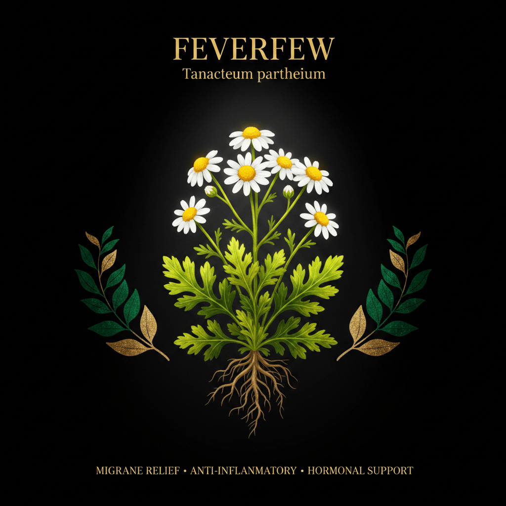 Feverfew (Tanacetum parthenium) – Migraine Relief & Anti - Inflammatory Support, Tincture, Futures ETC