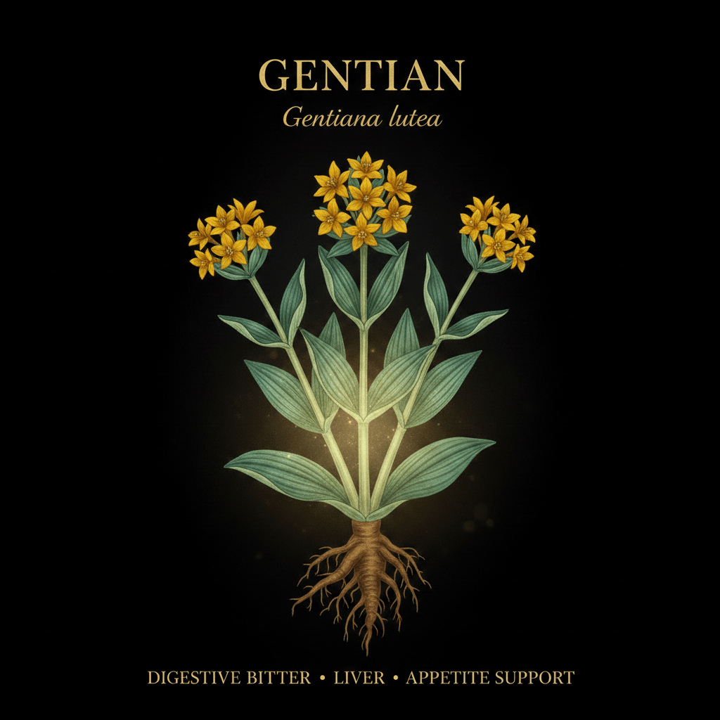 Gentian (Gentiana) – Digestive Bitters, Liver & Appetite Support, Tincture, Futures ETC