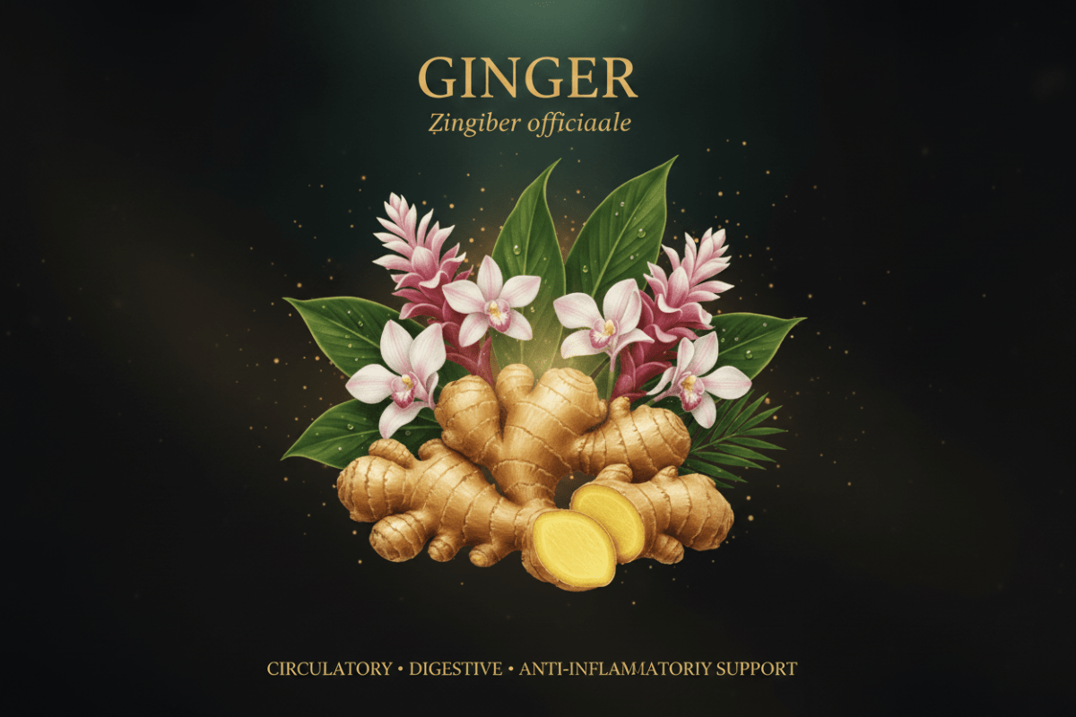 Ginger (Zingiber officinale) – Circulatory, Digestive & Anti-Inflammatory Support, Tincture, Futures ETC