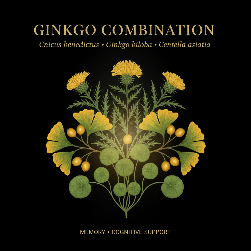 Ginkgo Combination – Memory & Cognitive Support | Blessed Thistle, Ginkgo & Gotu Kola, Tincture, Futures ETC