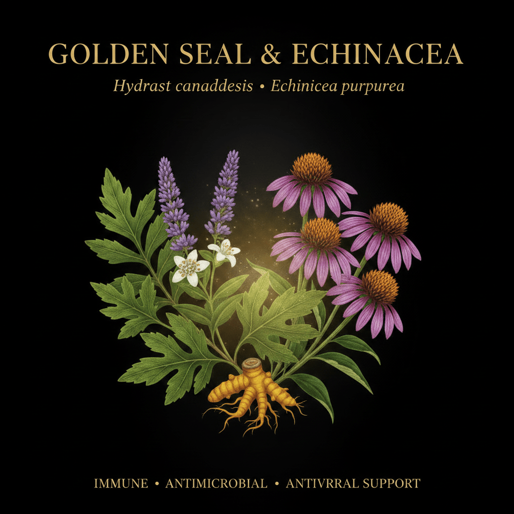 Golden Seal & Echinacea – Immune Powerhouse & Antimicrobial Support, Tincture, Futures ETC