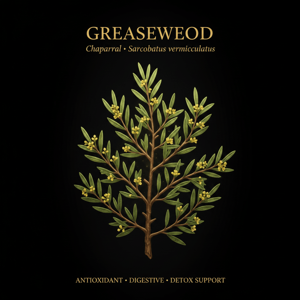 Greasewood [Chaparral] (Sarcobatus vermiculatus) – Antioxidant, Digestive & Detox Support, Tincture, Futures ETC