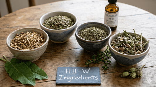 HII - W (Indian Tobacco, Red Raspberry Leaf, Thyme, Yellow Dock), Tincture, Futures ETC