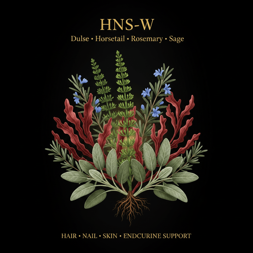 HNS - W – Hair, Nail, Skin & Endocrine Support | Dulse, Horsetail, Rosemary & Sage, Tincture, Futures ETC