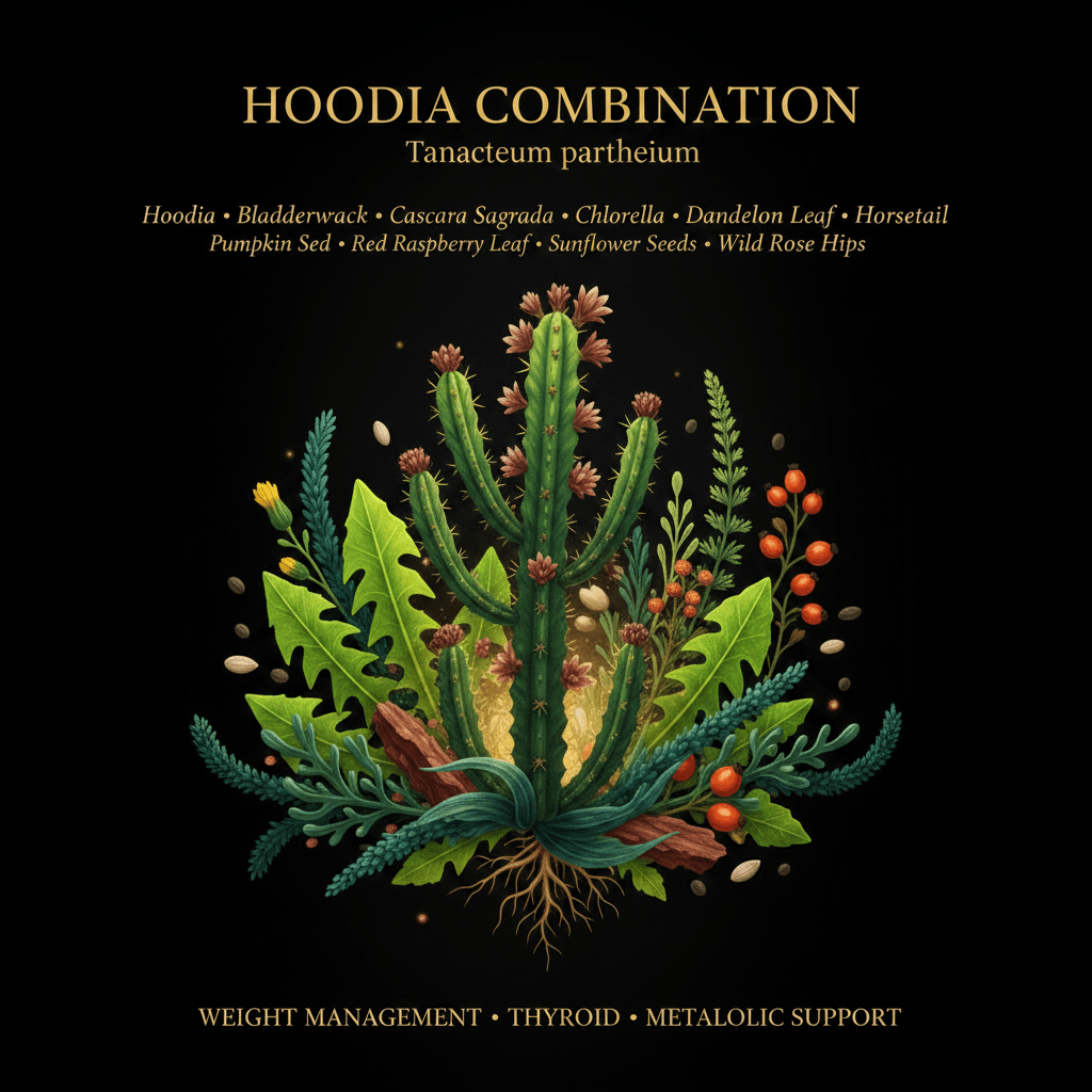 Hoodia Combination – Weight Management, Thyroid & Metabolic Support | 10 - Herb Blend, Tincture, Futures ETC