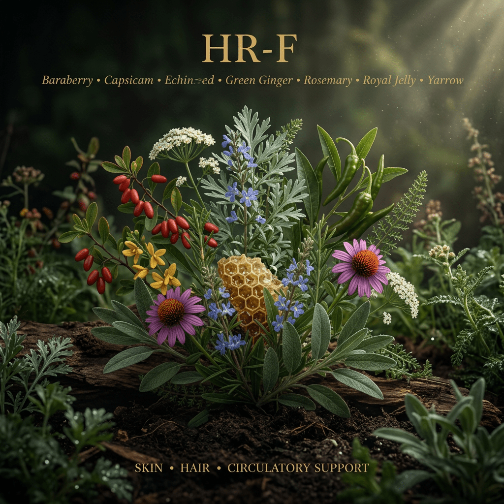 HR-F editorial image in golden botanical light