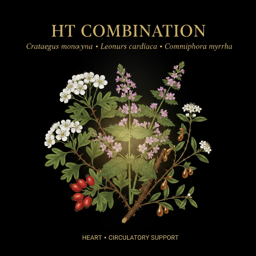 HT Combination – Heart & Circulatory Support | Hawthorn, Motherwort & Myrrh, Tincture, Futures ETC