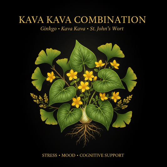 Kava Kava Combination – Stress, Mood & Cognitive Support | Ginkgo, Kava Kava & St. John's Wort, Tincture, Futures ETC