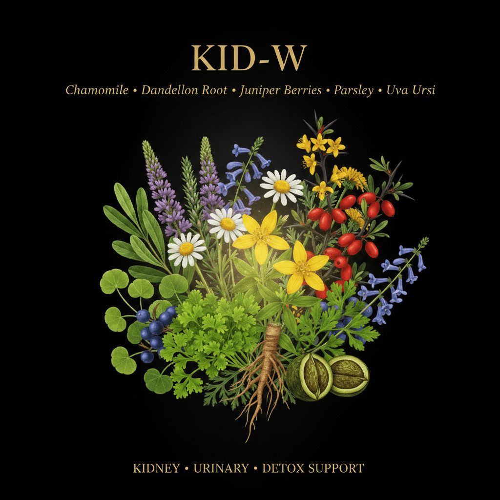 KID - W (Chamomile, Dandelion Root, Juniper Berries, Parsley, Uva Ursi), Tincture, Futures ETC