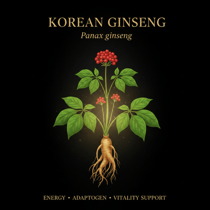 Korean Ginseng (Panax ginseng) – Energy, Immune & Adaptogenic Support, Tincture, Futures ETC