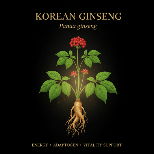 Korean Ginseng (Panax ginseng) – Energy, Immune & Adaptogenic Support, Tincture, Futures ETC