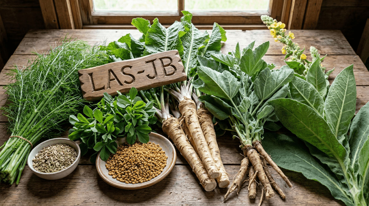LAS - JB (Capsules 200 ct - 350mg) (Fennel, Fenugreek, Horseradish, Marshmallow, Mullein Leaf), Tincture, Futures ETC