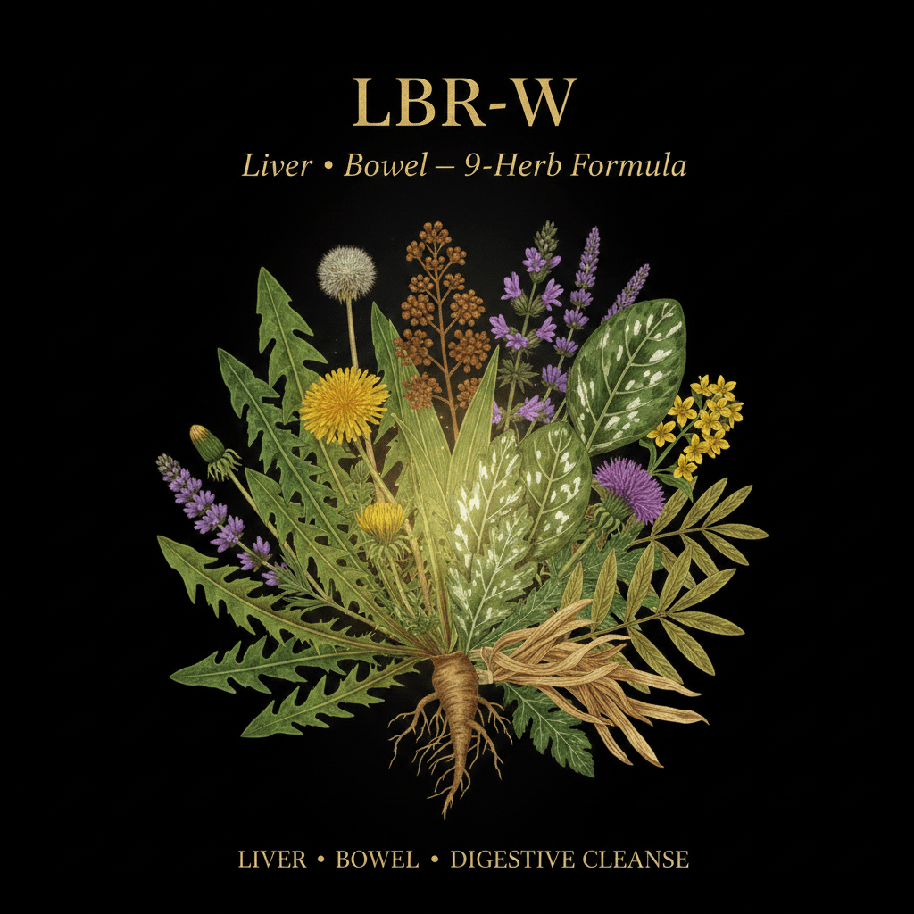 LBR-W – Liver, Bowel & Digestive Cleanse | 9-Herb Formula, Tincture, Futures ETC