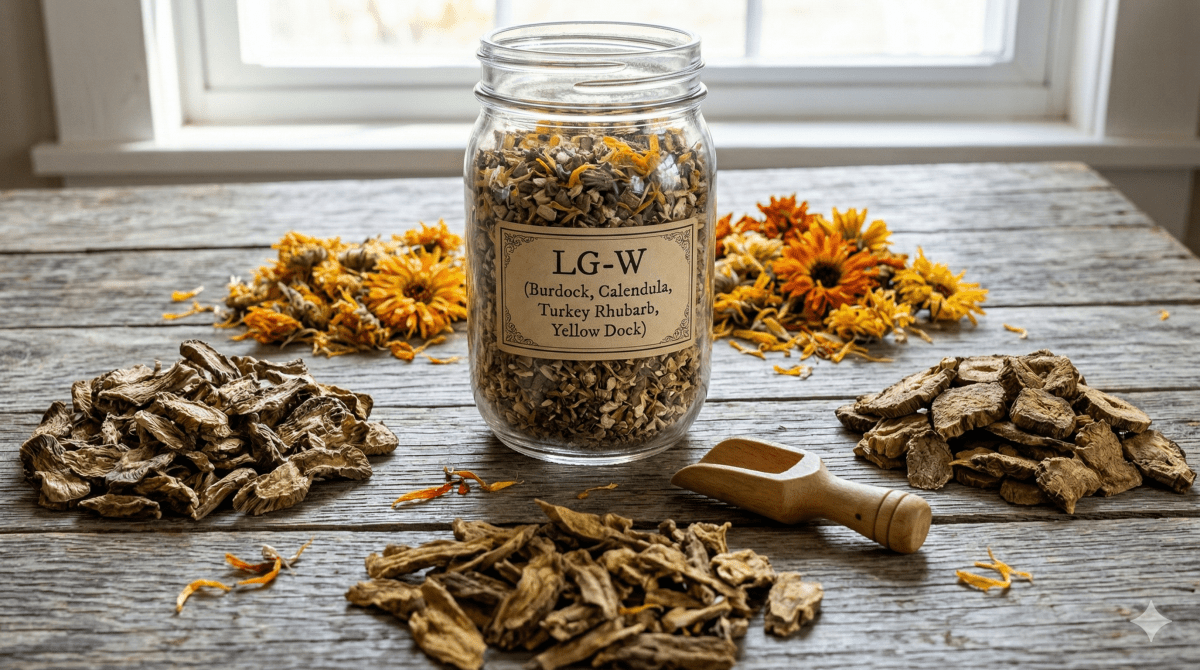 LG - W (Burdock, Calendula, Turkey Rhubarb, Yellow Dock), Tincture, Futures ETC