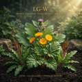 LG-W editorial image in golden botanical light