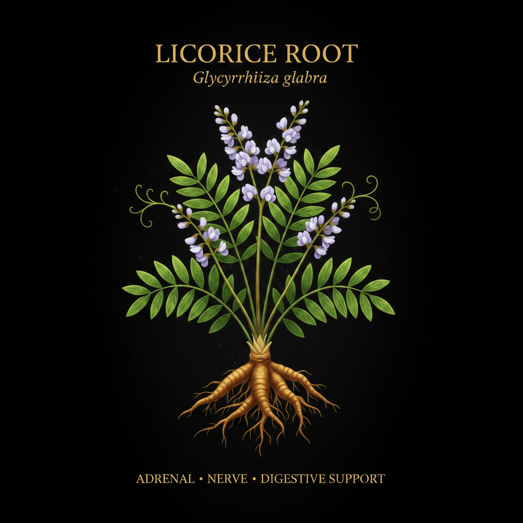 Licorice Root (Glycyrrhiza glabra) – Adrenal, Nerve & Digestive Support, Tincture, Futures ETC