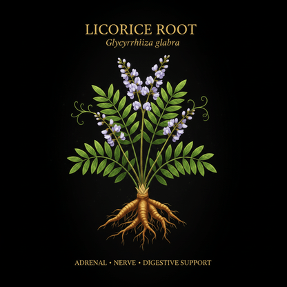 Licorice Root (Glycyrrhiza glabra) – Adrenal, Nerve & Digestive Support, Tincture, Futures ETC