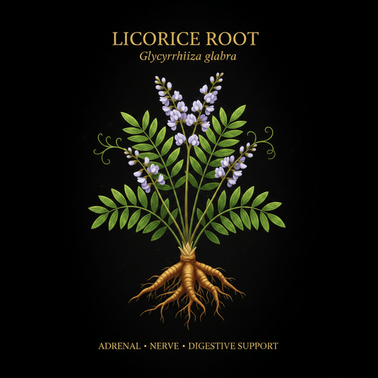 Licorice Root (Glycyrrhiza glabra) – Adrenal, Nerve & Digestive Support, Tincture, Futures ETC