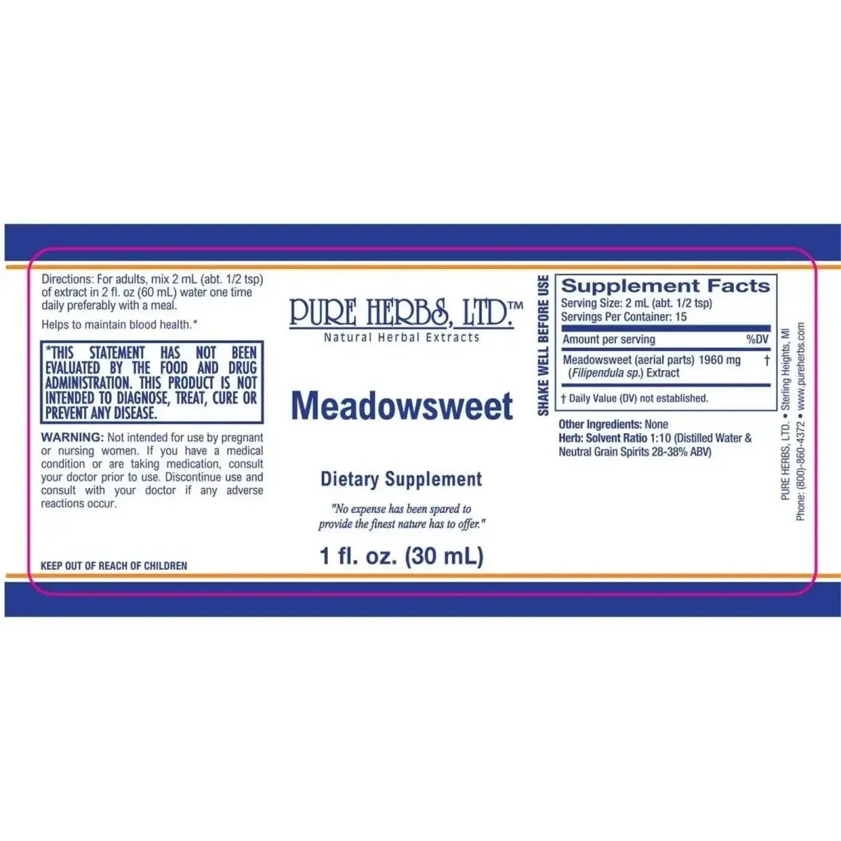Meadowsweet / Queen of the Meadow - Futures ETC Tincture