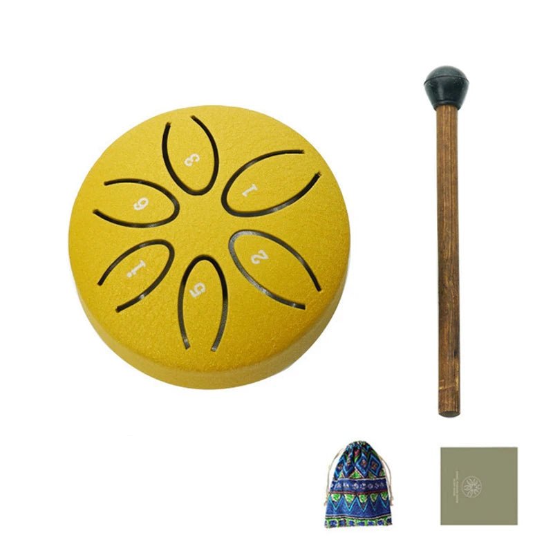 Mini Steel Tongue Drum – 6 - Note Hand Pan Drum for Meditation & Sound Therapy, , Futures ETC