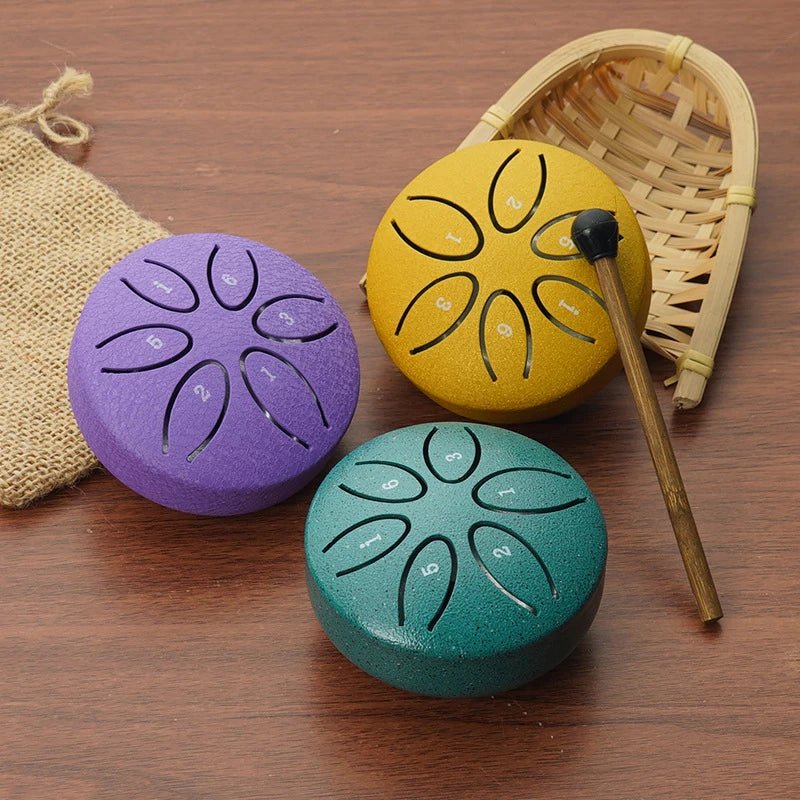 Mini Steel Tongue Drum – 6 - Note Hand Pan Drum for Meditation & Sound Therapy, , Futures ETC
