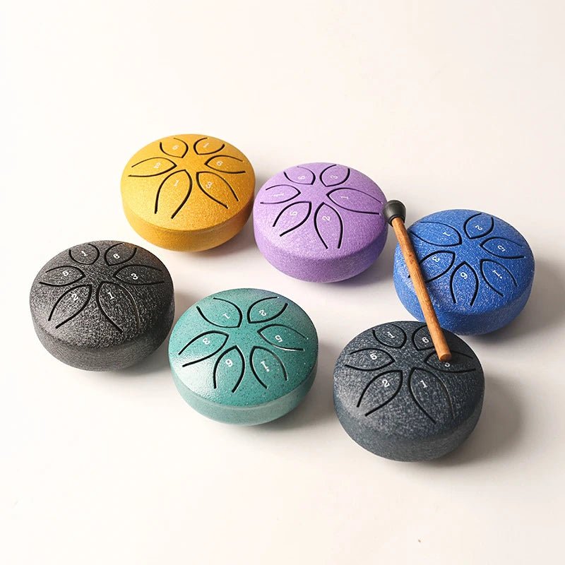 Mini Steel Tongue Drum – 6 - Note Hand Pan Drum for Meditation & Sound Therapy, , Futures ETC
