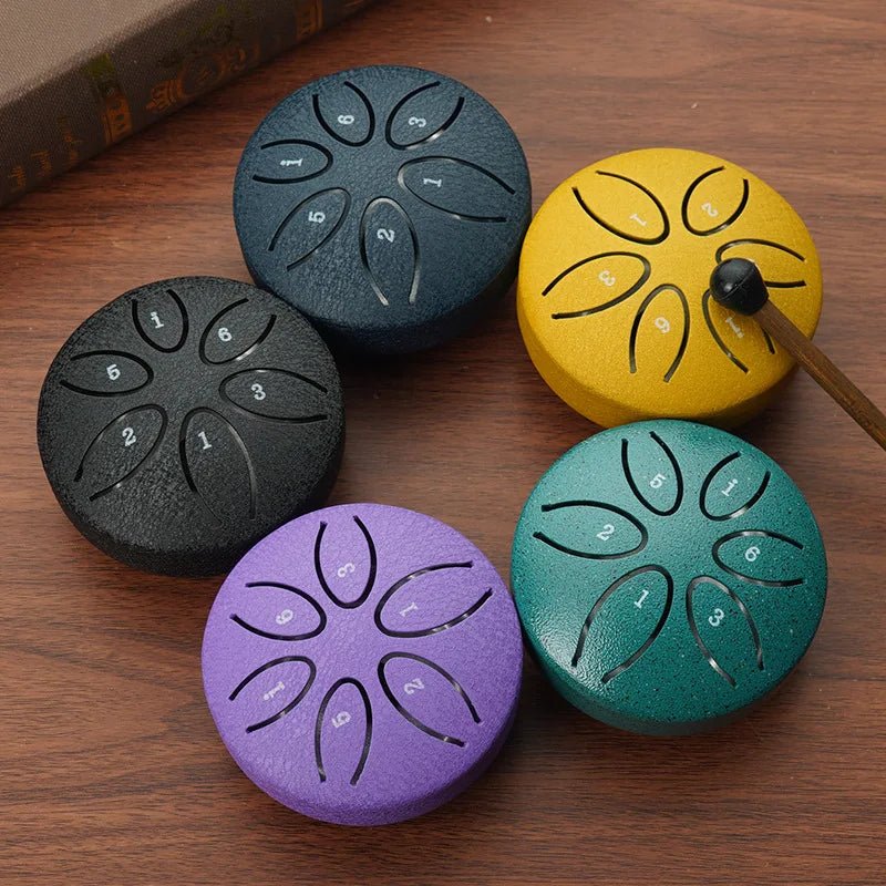 Mini Steel Tongue Drum – 6 - Note Hand Pan Drum for Meditation & Sound Therapy, , Futures ETC