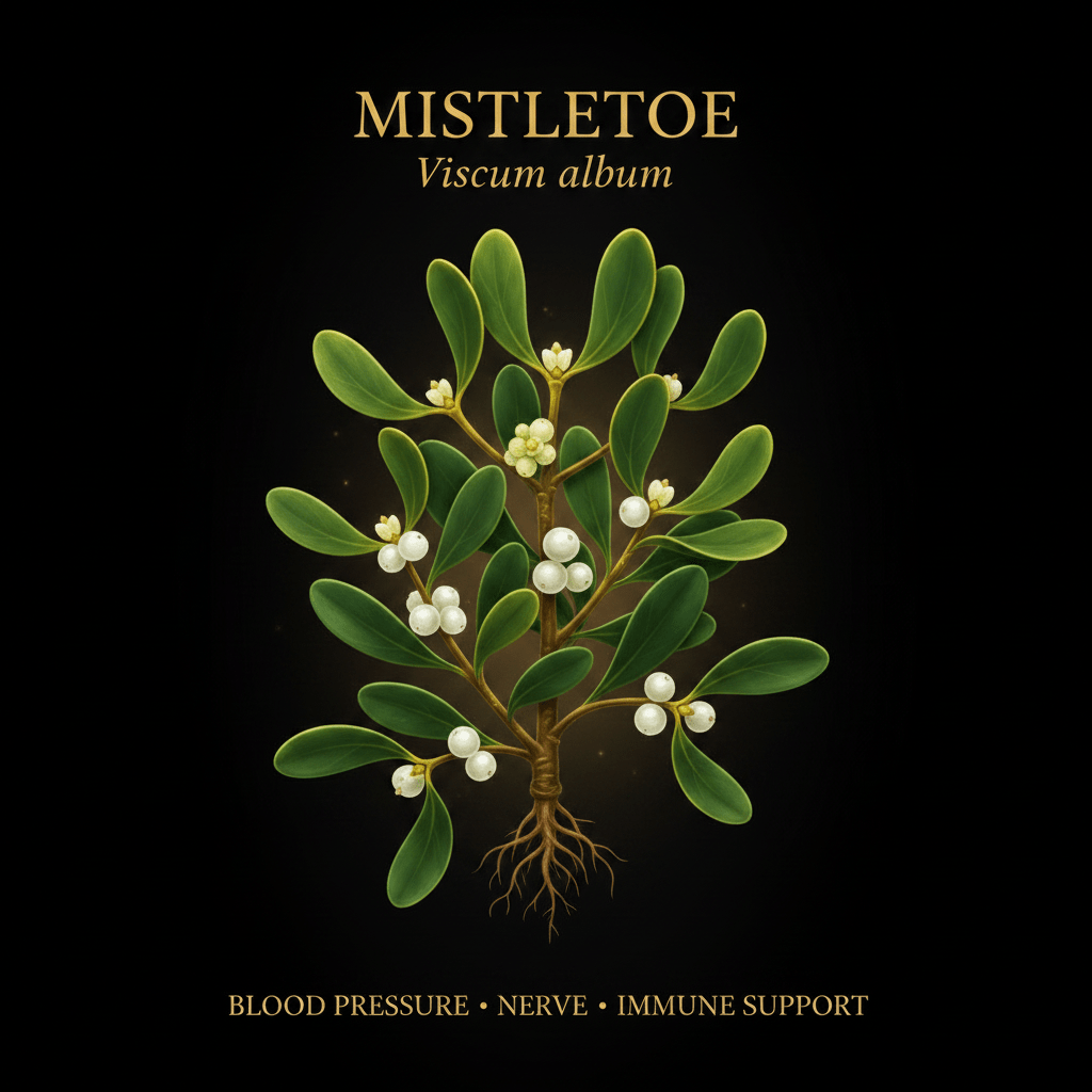 Mistletoe (Viscum album) – Blood Pressure, Nerve & Immune Support, Tincture, Futures ETC