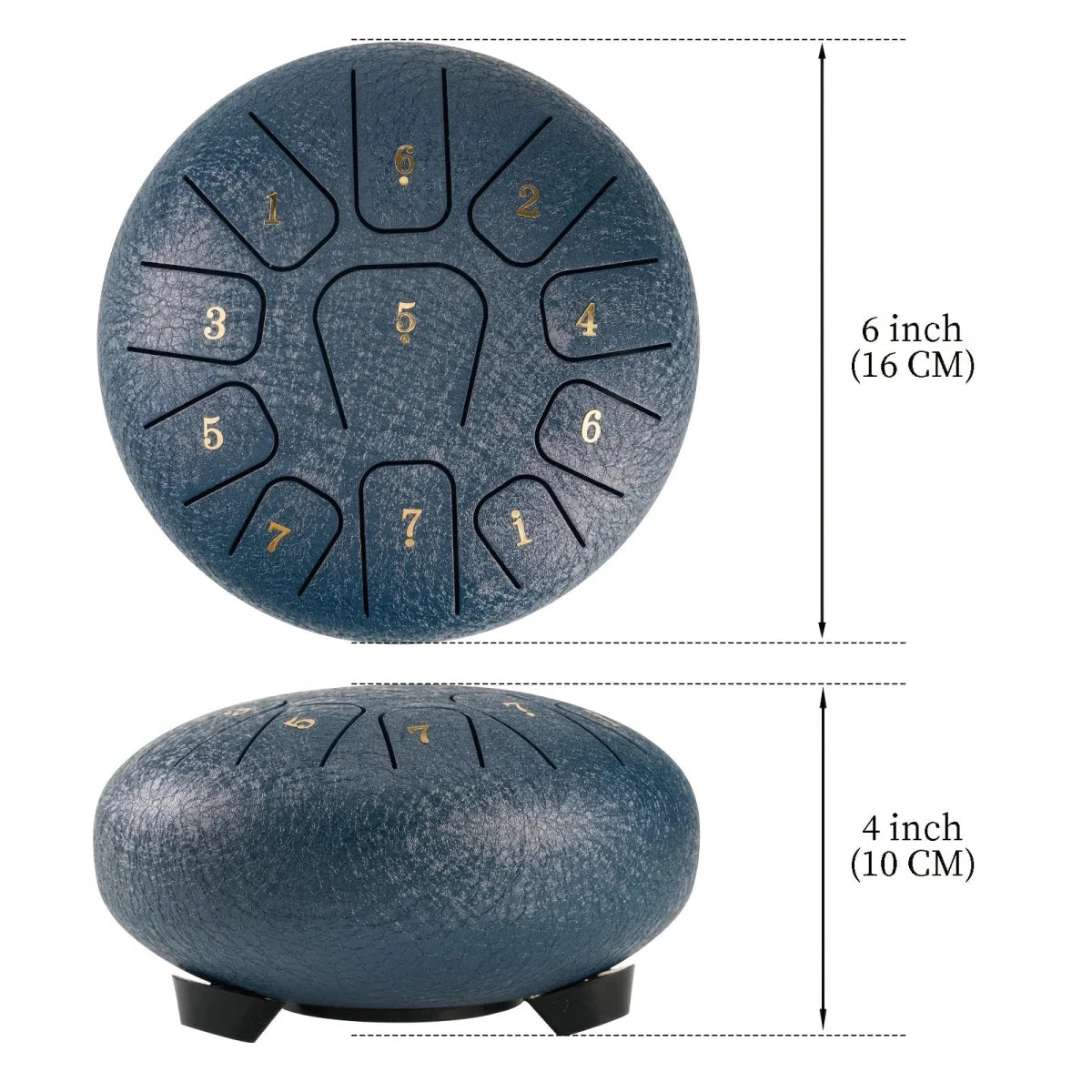 Miwayer 6 - Inch 11 - Note Steel Tongue Drum – Sound Healing Gift Set for Yoga & Meditation, , Futures ETC