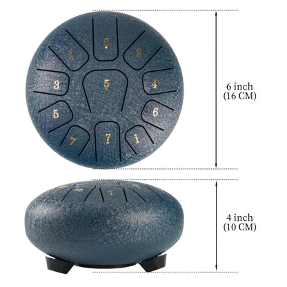 Miwayer 6 - Inch 11 - Note Steel Tongue Drum – Sound Healing Gift Set for Yoga & Meditation, , Futures ETC