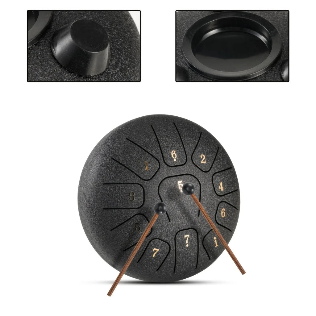 Miwayer 6 - Inch 11 - Note Steel Tongue Drum – Sound Healing Gift Set for Yoga & Meditation, , Futures ETC