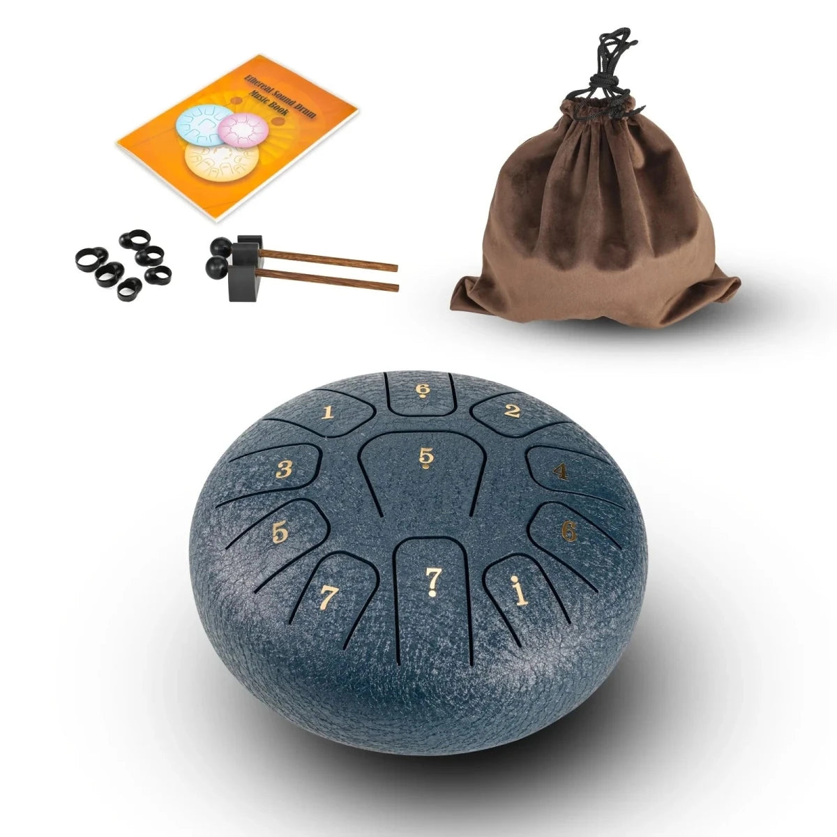 Miwayer 6 - Inch 11 - Note Steel Tongue Drum – Sound Healing Gift Set for Yoga & Meditation, , Futures ETC