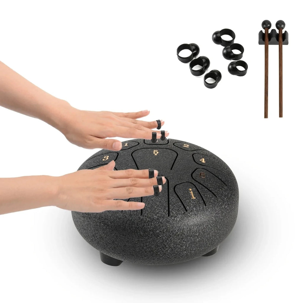 Miwayer 6 - Inch 11 - Note Steel Tongue Drum – Sound Healing Gift Set for Yoga & Meditation, , Futures ETC